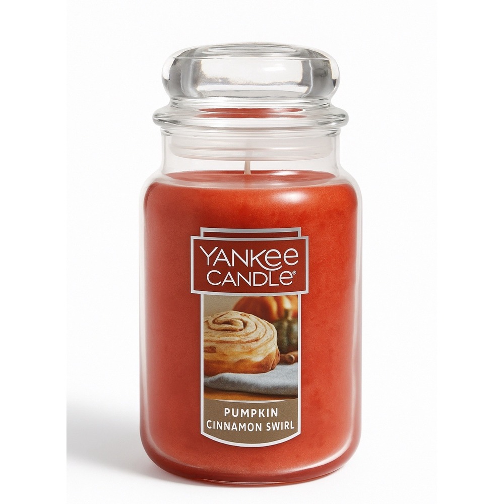 Yankee Candle Pumpkin Cinnamon Swirl 22 oz Large Jar RETIRED Discontinued Scent